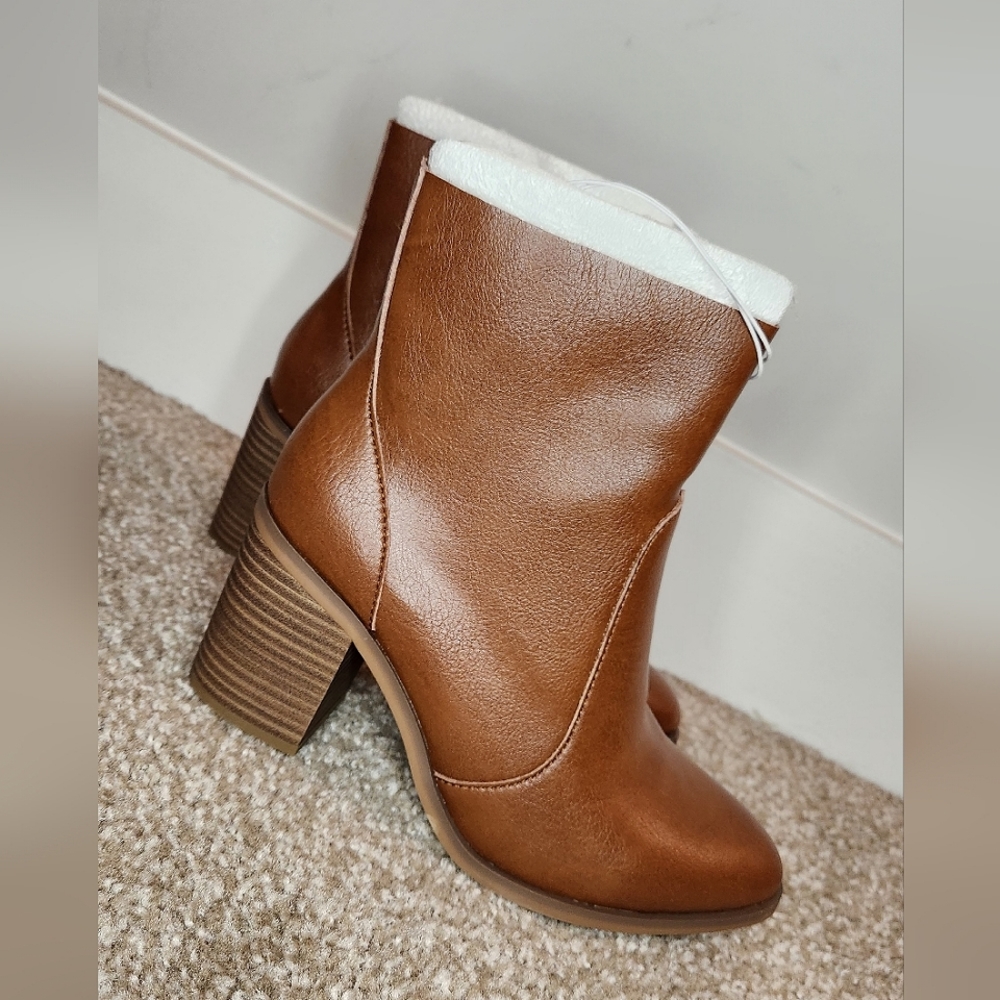 Ankle Boots Cognac/Brown Size 7.5